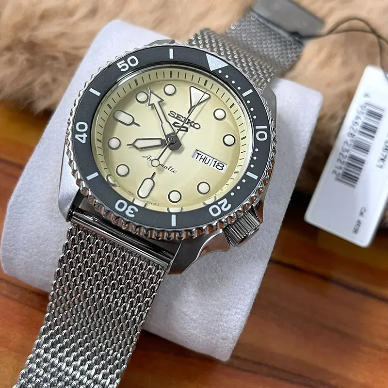 Seiko 5 Sports SKX Suits Style Beige Dial Men's Watch- SRPD67K1